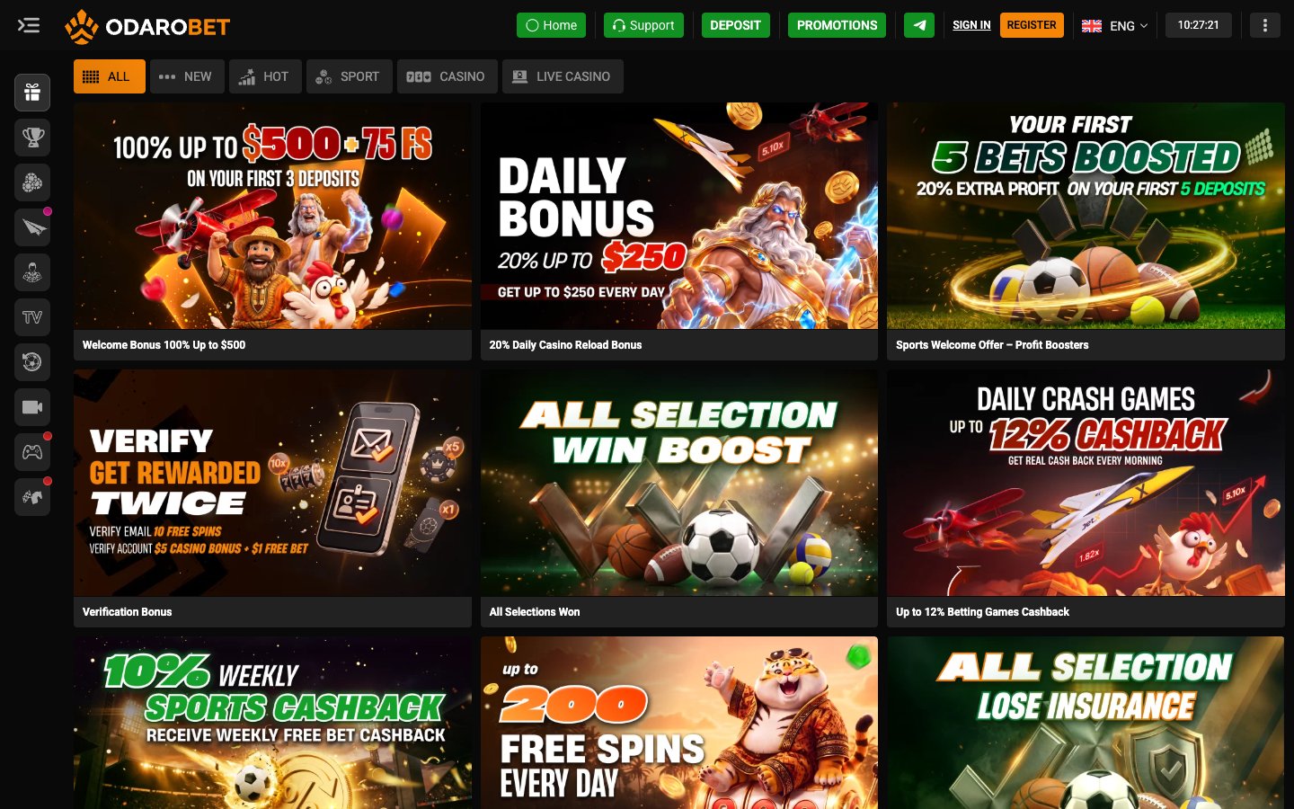 Promotions without custom CSS (platform default)