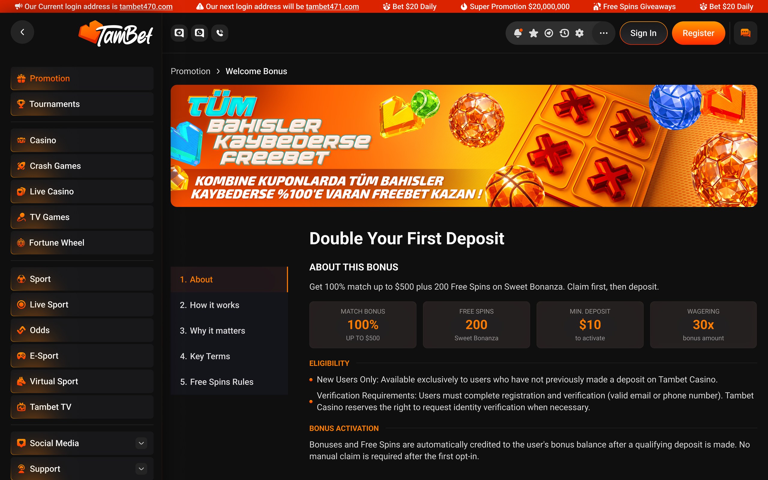 Promotion page with Alvard's custom CSS