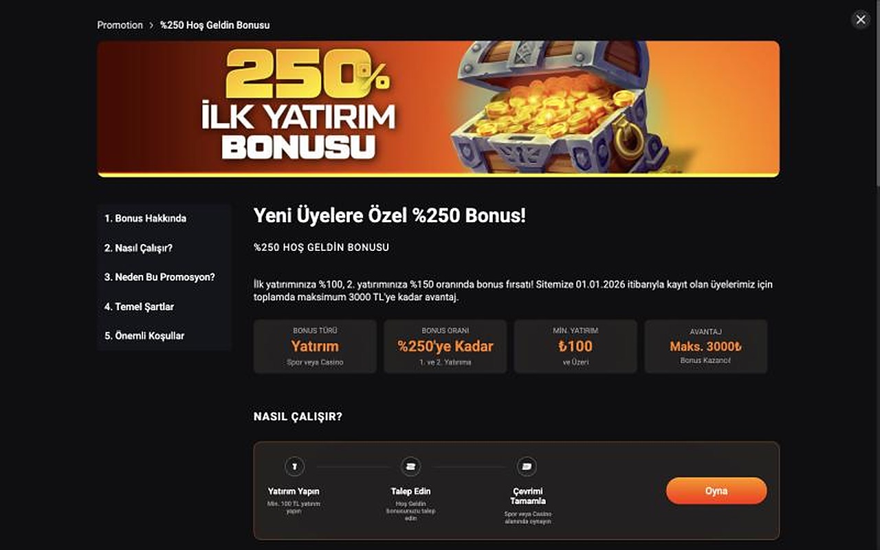 Promotion page without custom CSS (platform default)